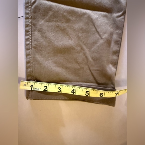 Ann Taylor Petite green  business casual pants pockets buttons comfortable cuff - Picture 8 of 12